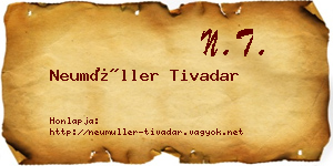Neumüller Tivadar névjegykártya