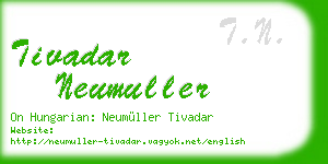 tivadar neumuller business card