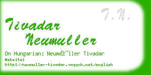 tivadar neumuller business card